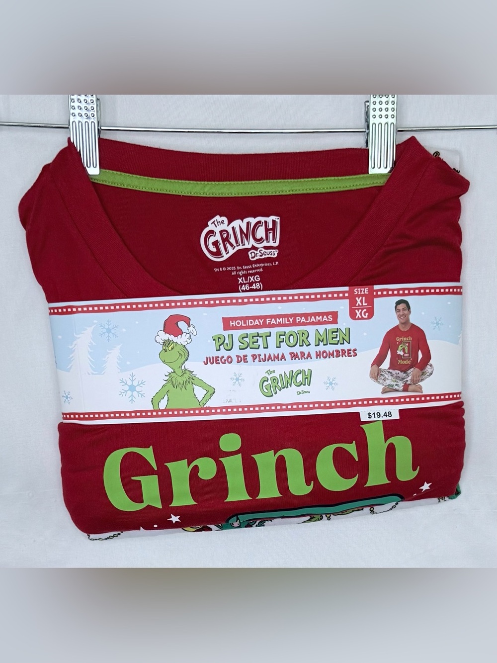 The Grinch Men's Red and Green PJ Set - Holiday Pajamas
